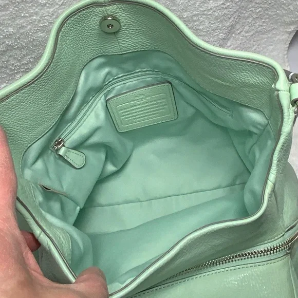 Coach Mint Green Leather Phoebe Shoulder Bag F35723 - Picture 7 of 16